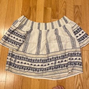 South Moon Under cropped off the shoulder top